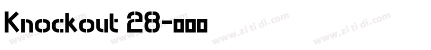 Knockout 28字体转换